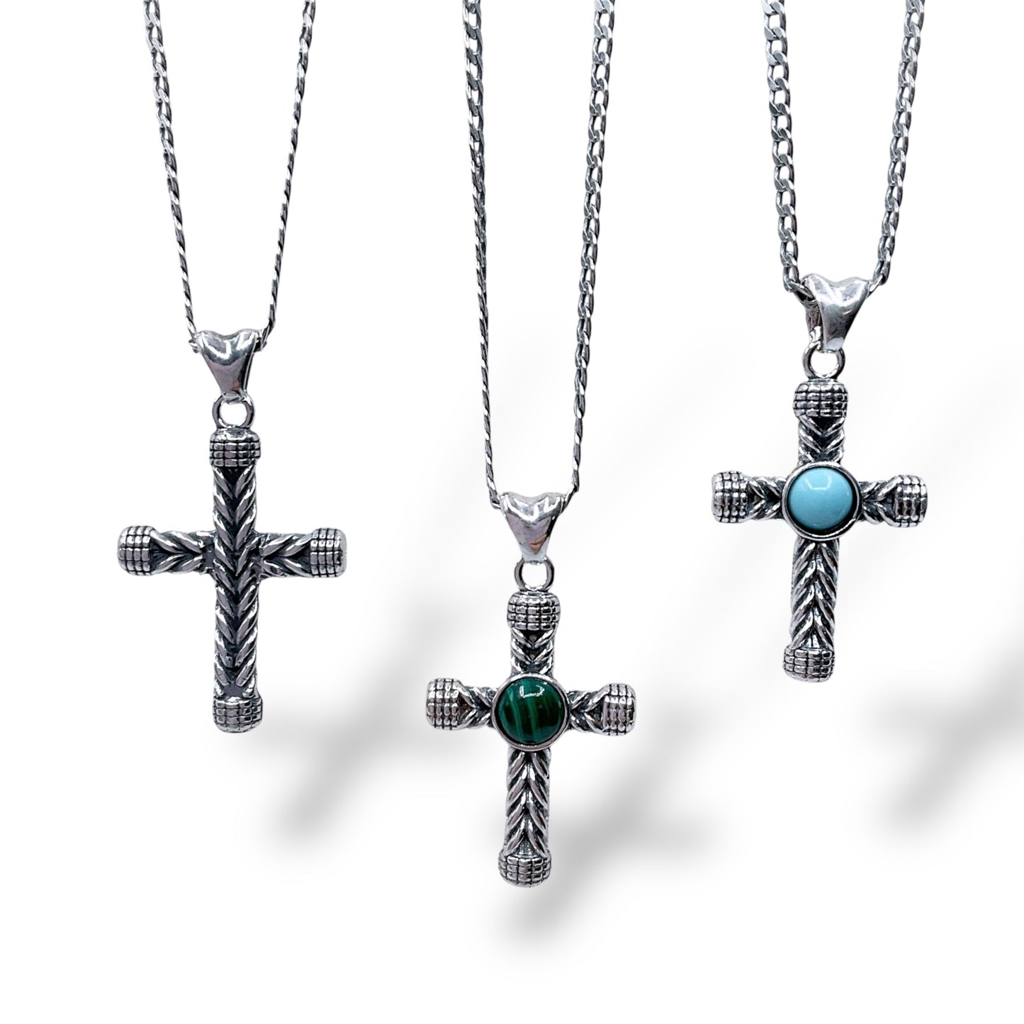 Collana Unisex Croce e Pietre di Gerba - RG08