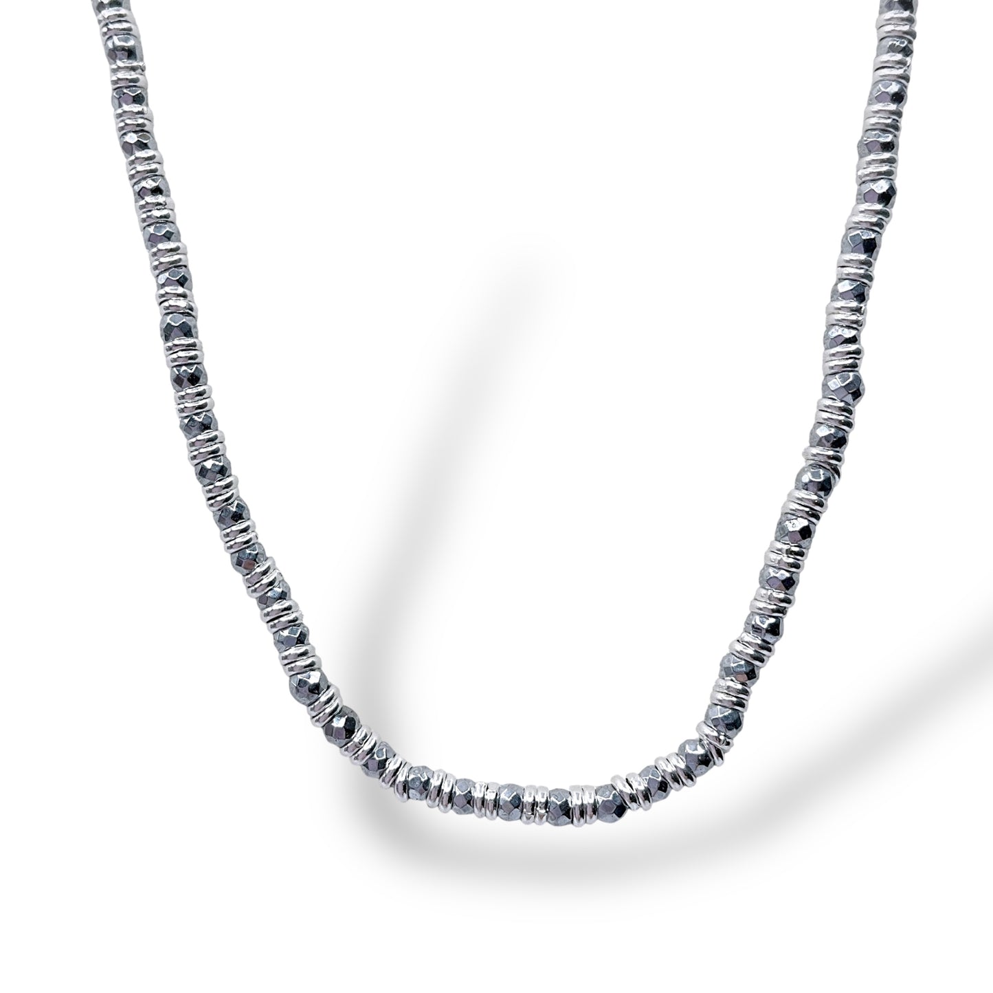 Collana Spadarella Ematite e Anellini - SPGR514