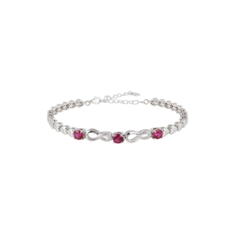 Bracciale In Argento Blu Amante Con Infiniti - BBR118RH