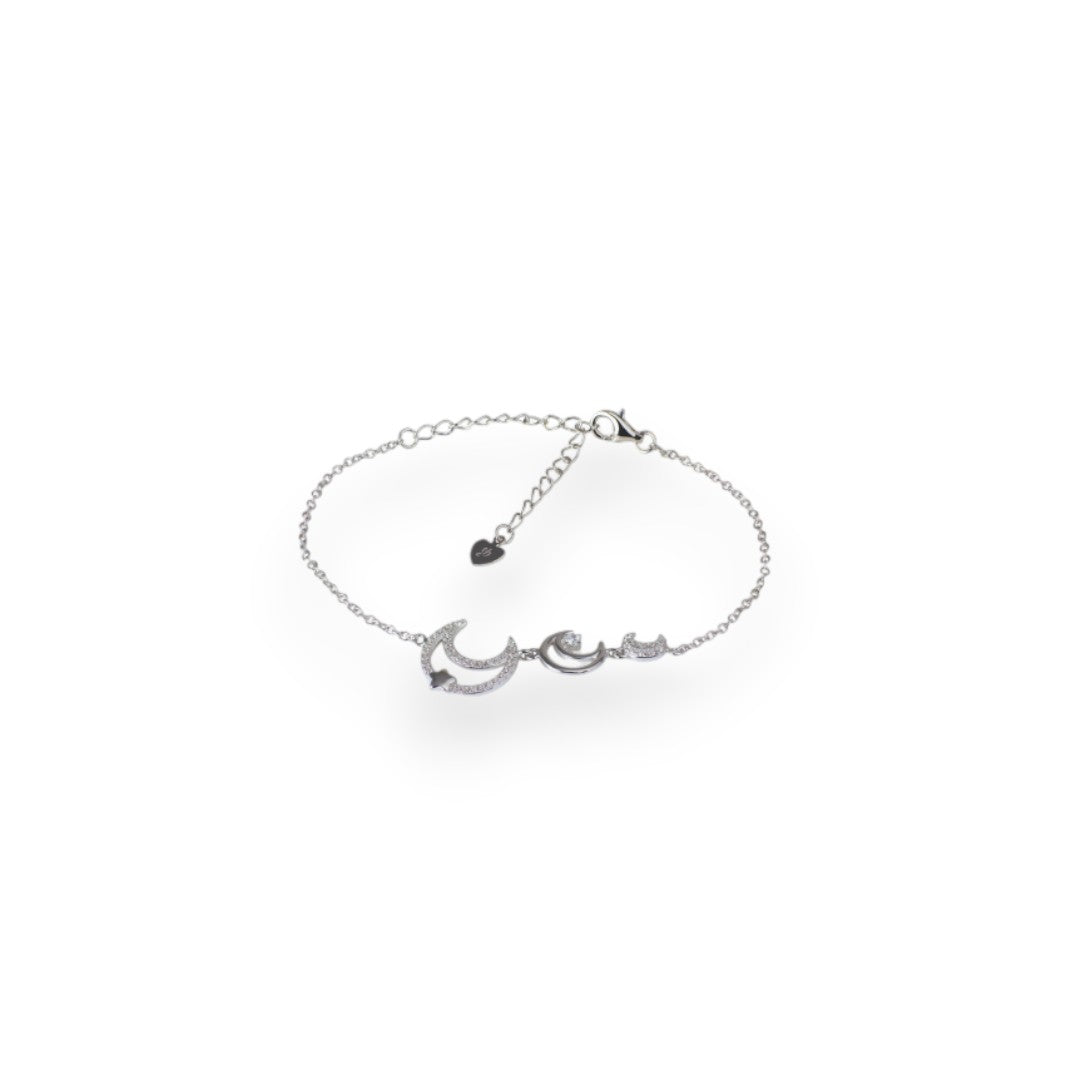 Bracciale Donna In Argento Blu Amante Con Lune - BBR437CH