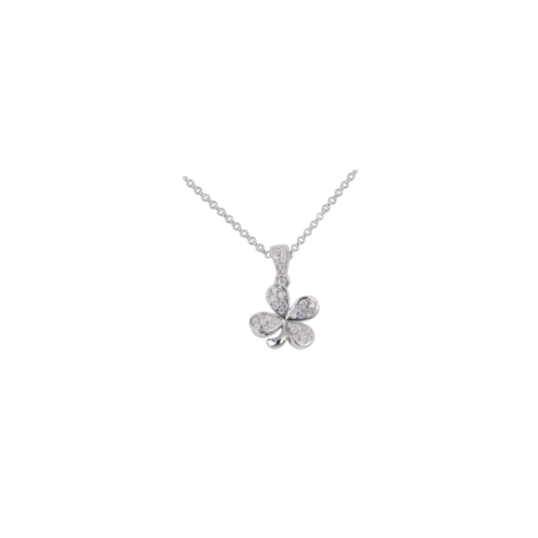 Collana In Argento A Fiore Blu Amante - BCN448DH