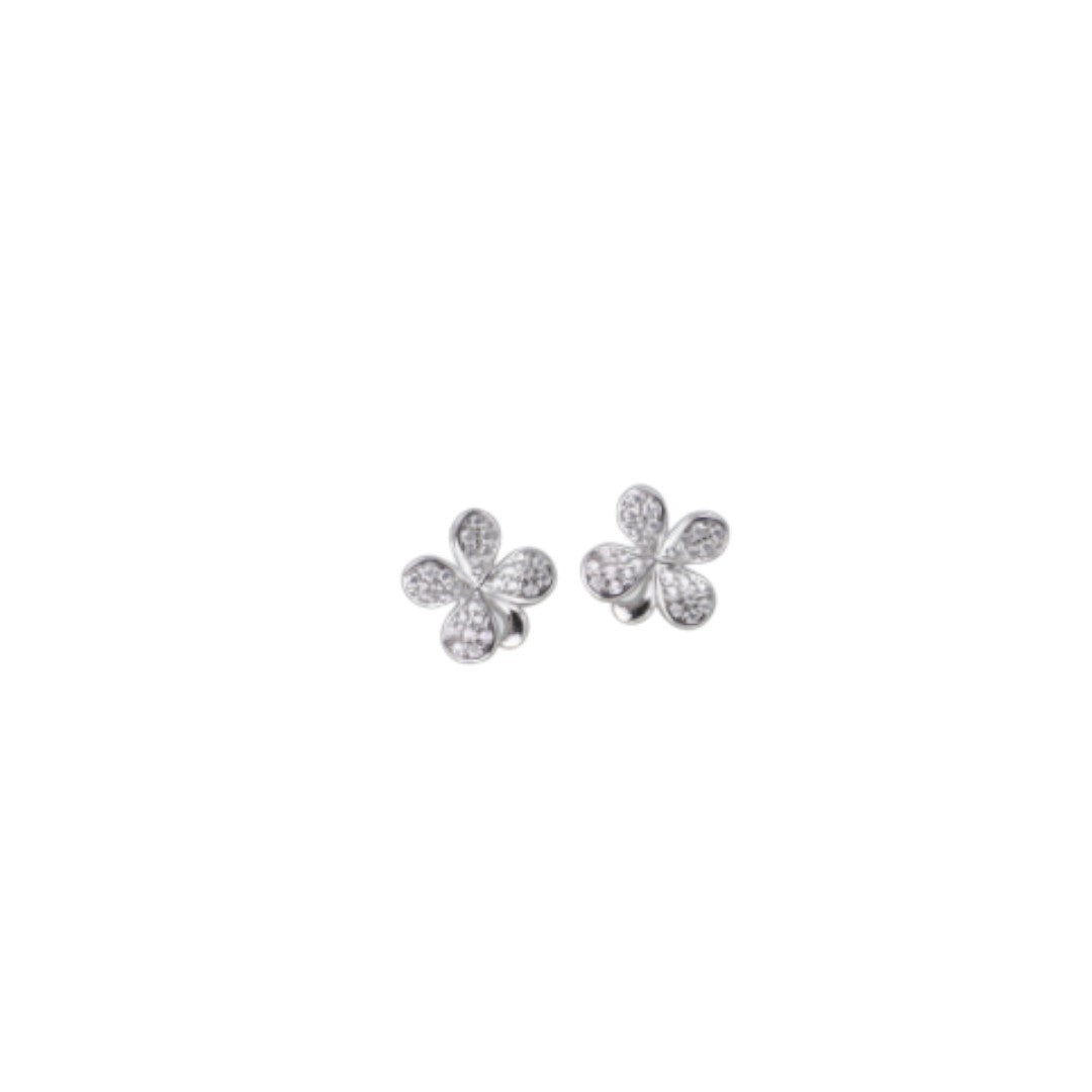 Orecchini In Argento A Fiore Blu Amante - BOR448DH