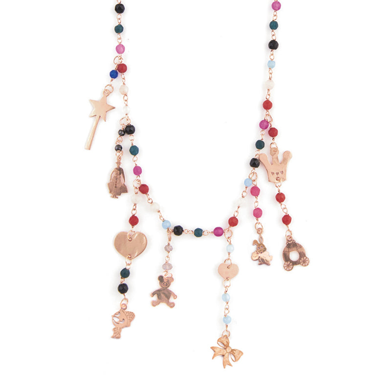 Collana Ciondoli Pietre Colorate - Le Favole