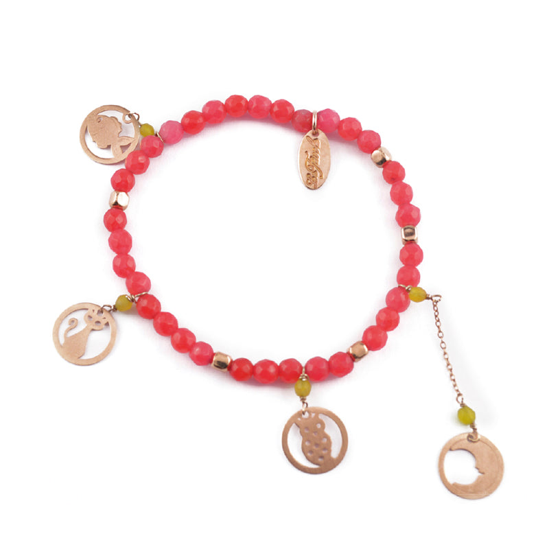 Bracciale Le Favole Pietre Colorate Ciondoli