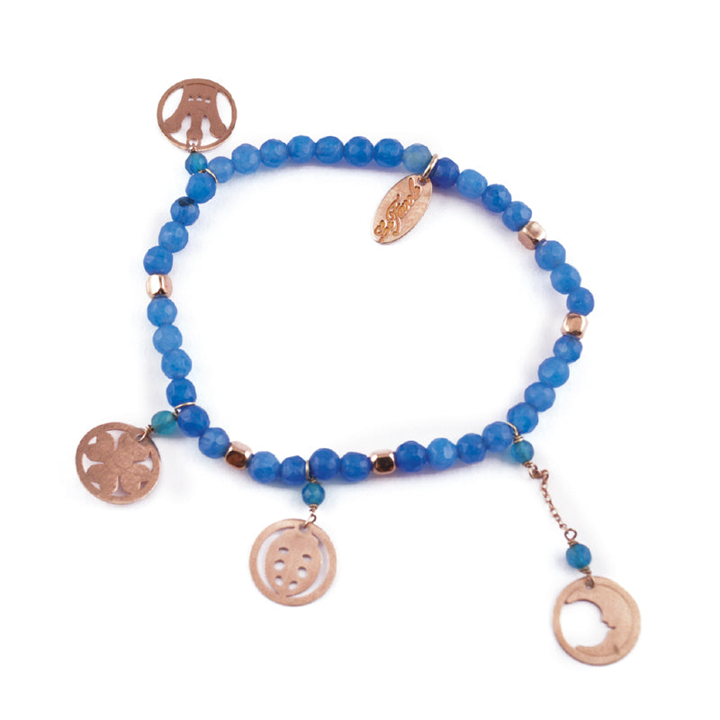Bracciale Le Favole Pietre Colorate Ciondoli