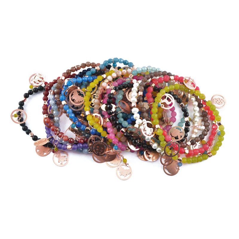 Bracciale Le Favole Pietre Colorate Ciondoli