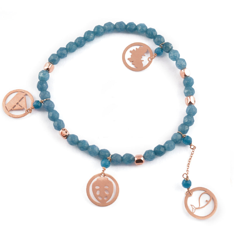 Bracciale Le Favole Pietre Colorate Ciondoli