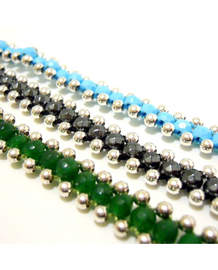 Bracciale Spadarella Treccia Pietra - SPBR067 -