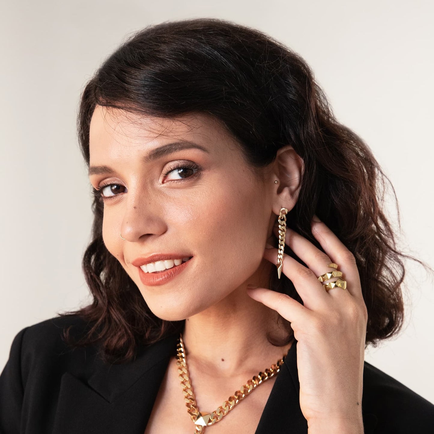 Orecchini Lunghi Donna Unoaerre con Piramidi - 008EXO0018000