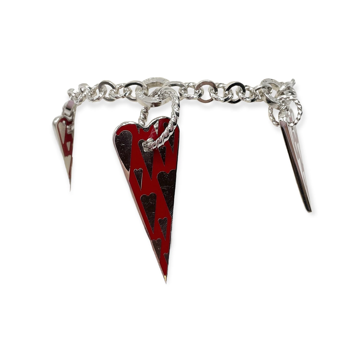Bracciale Donna Smalto Rosso Cachet d'Amour in Argento - BA010846