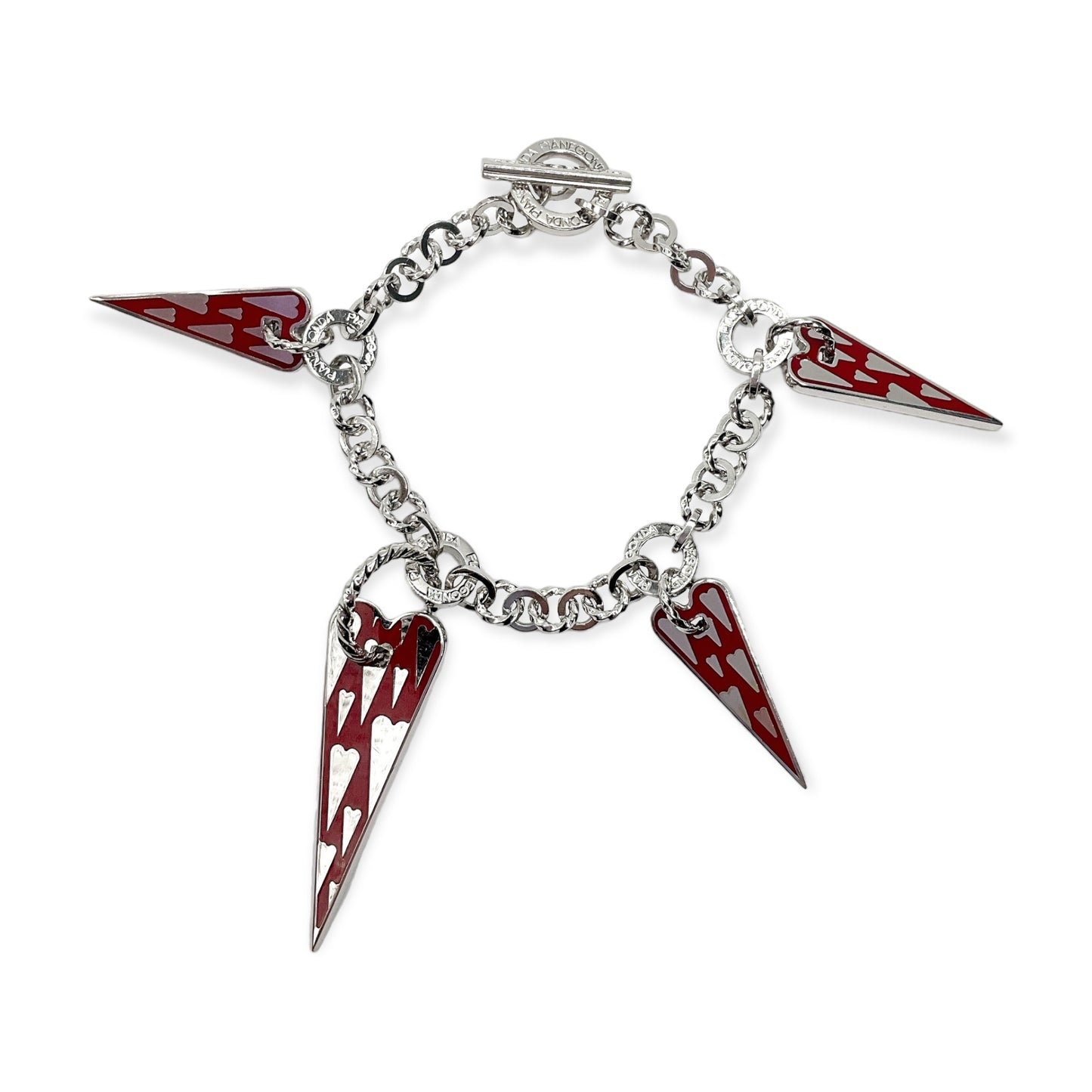 Bracciale Donna Smalto Rosso Cachet d'Amour in Argento - BA010846