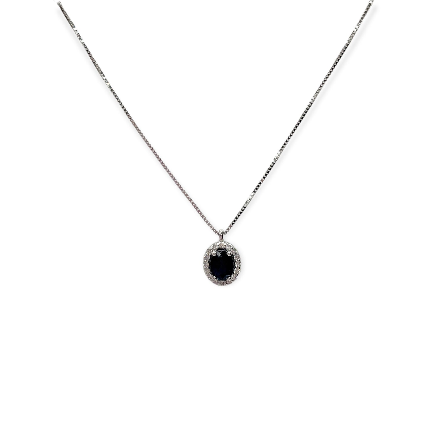 Collana Donna Miluna Gioielli in Oro Bianco, Brillanti e Pietre di Colore - CLD4088