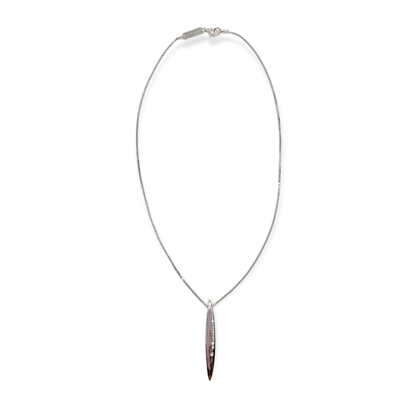 Collana Donna Barretta con Brillante in Argento - CA010647