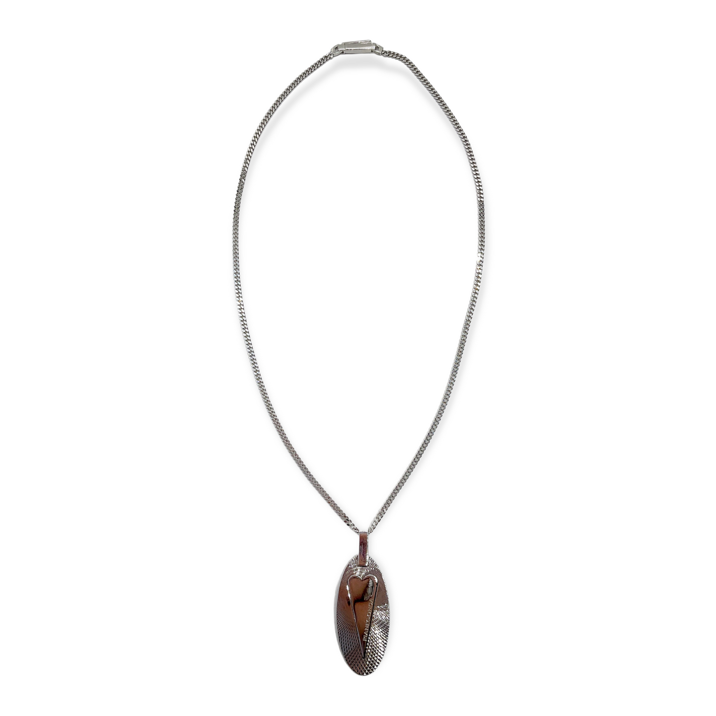 Collana Donna Ovale con Cuore in Argento - CA010837