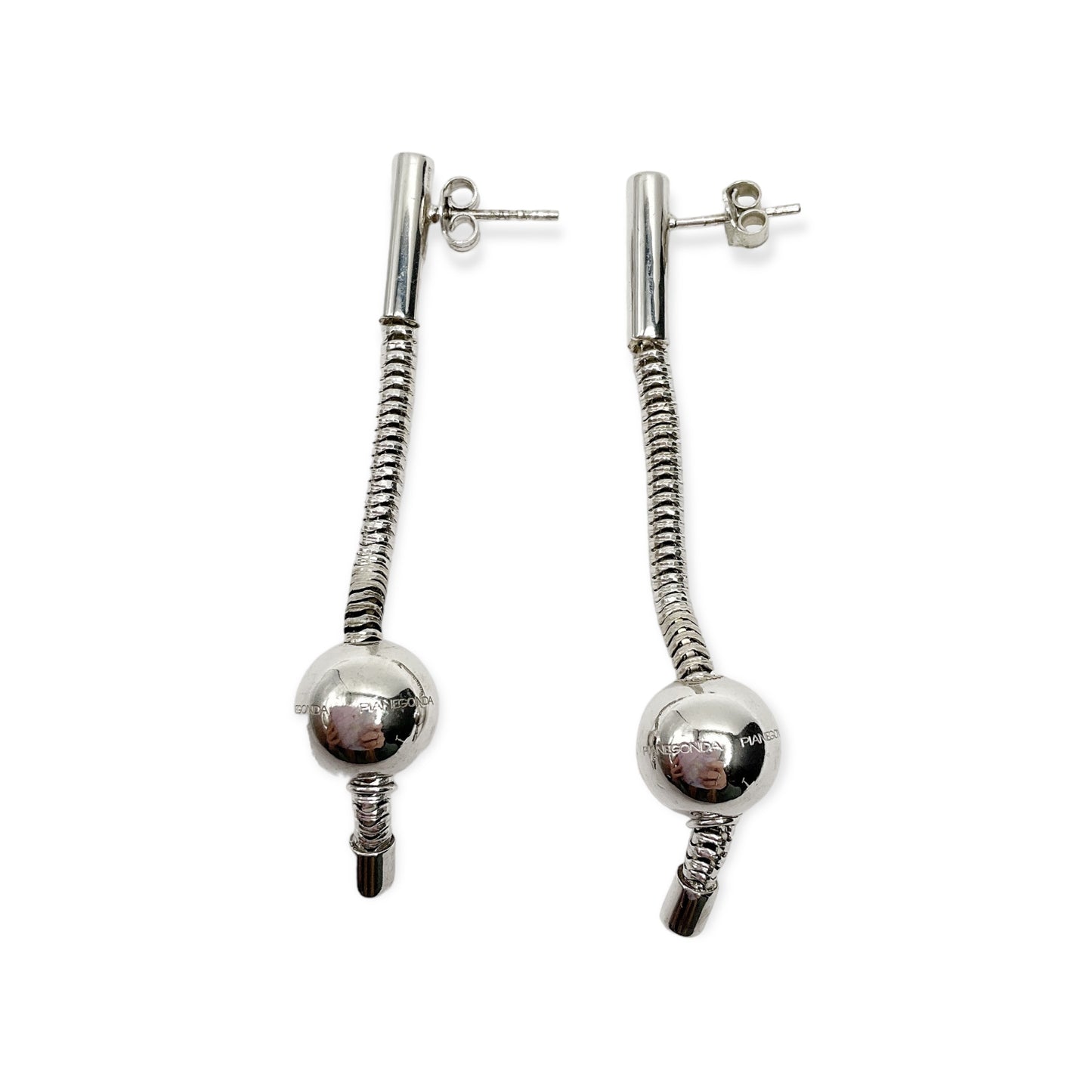 Orecchini Donna Pendenti Pallina in Argento - OA010513