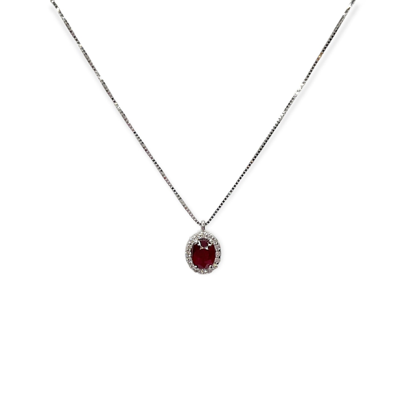 Collana Donna Miluna Gioielli in Oro Bianco, Brillanti e Pietre di Colore - CLD4088