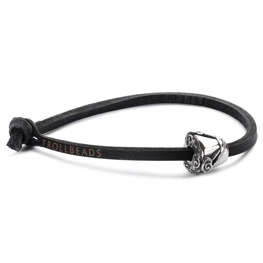 Bracciale di Pelle, Nero Trollbeads - TLEBR-00056