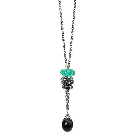 Collana d'Argento con Onice Nero Trollbeads - TAGFA-00003