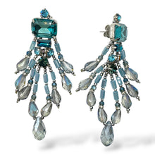 Orecchini Pendenti Donna Cristalli Grigi e Blu Ottaviani Bijoux - 490519