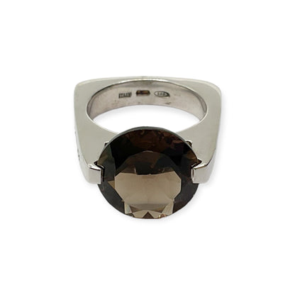 Anello Donna con Quarzo Fumè in Argento - AA010424