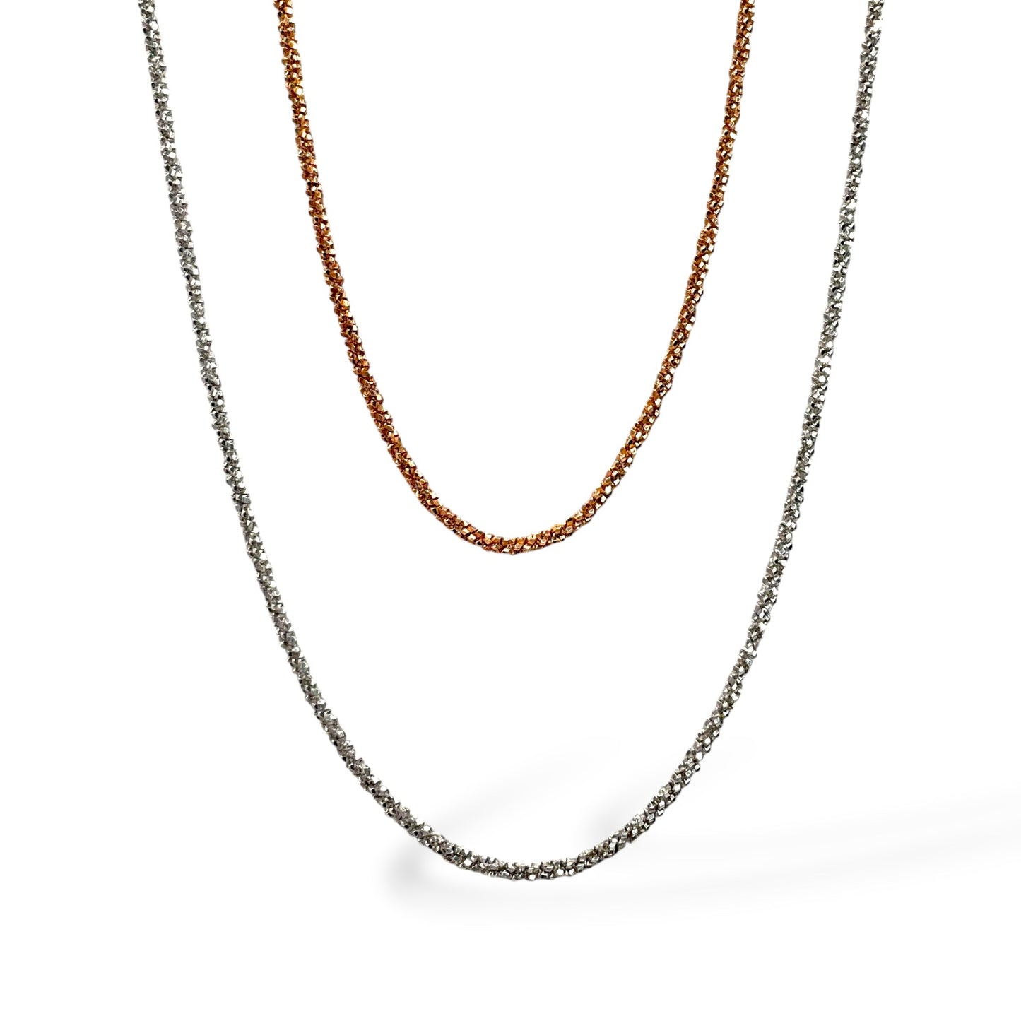 Catena Argento o Argento Rosato Mediterraneo Gioielli - CATENAD45
