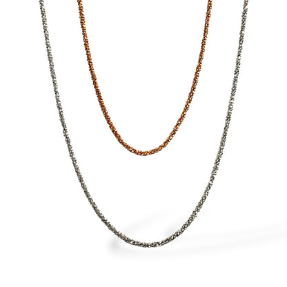 Catena Argento o Argento Rosato Mediterraneo Gioielli - CATENAD45