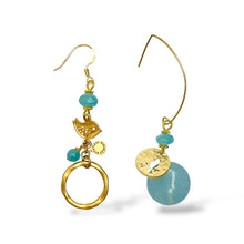 Orecchini Pendenti Asimmetrici Donna Pietre Azzurre Ottaviani Bijoux - 490367