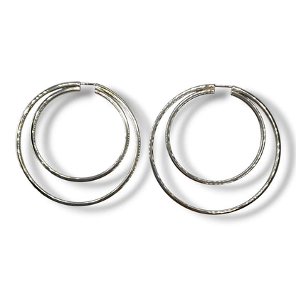 Orecchini Doppio Cerchio Donna Argento - OA010084