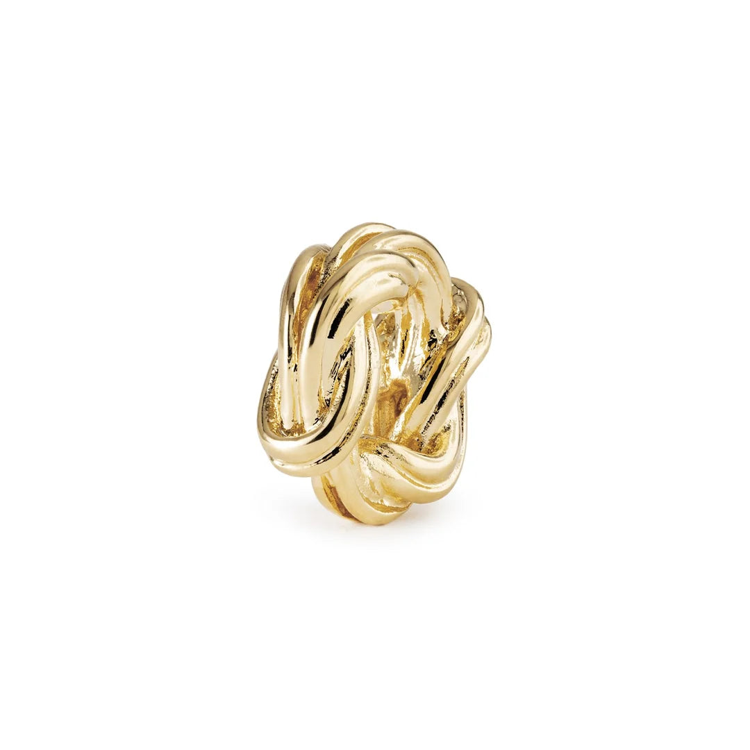 DOPPIO NODO INFINITO PLACCATO ORO TROLLBEADS  TGPBE-40005