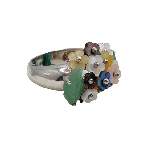Anello Donna In Argento - Motivo Floreale