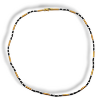 Collana Da Uomo Caucciù E Oro