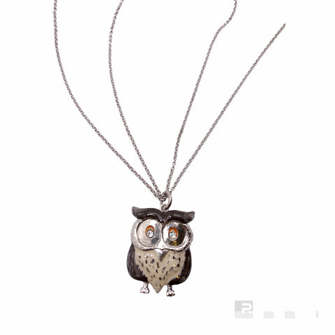 Collana Lunga Da Donna In Bronzo Argentato
