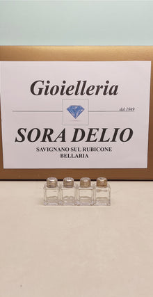 Saliera In Cristallo E Argento - 026