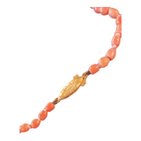 Collana In Corallo Rosso E Oro - COR005