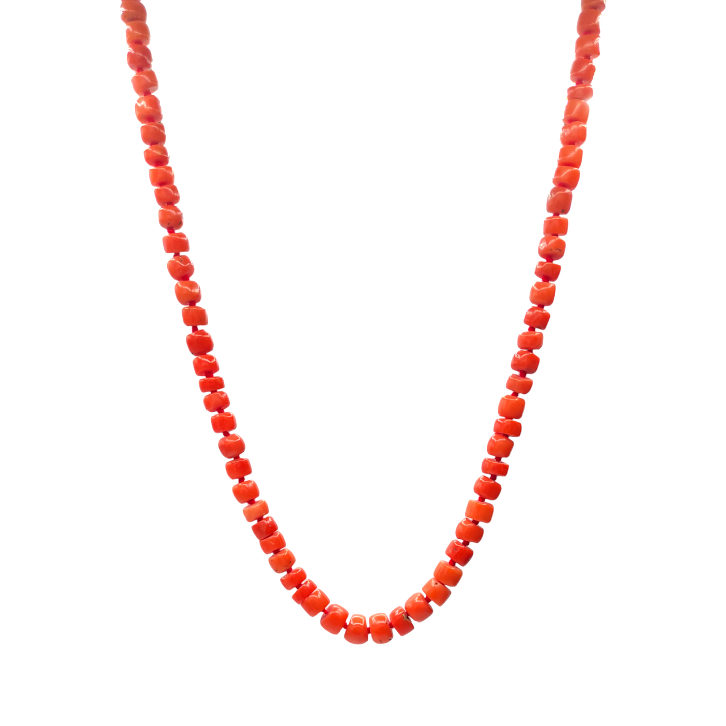 Collana In Corallo Rosso E Argento - COR006