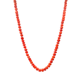 Collana In Corallo Rosso E Argento - COR006