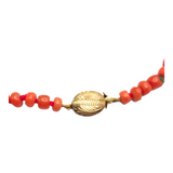 Collana In Corallo Rosso E Argento - COR006