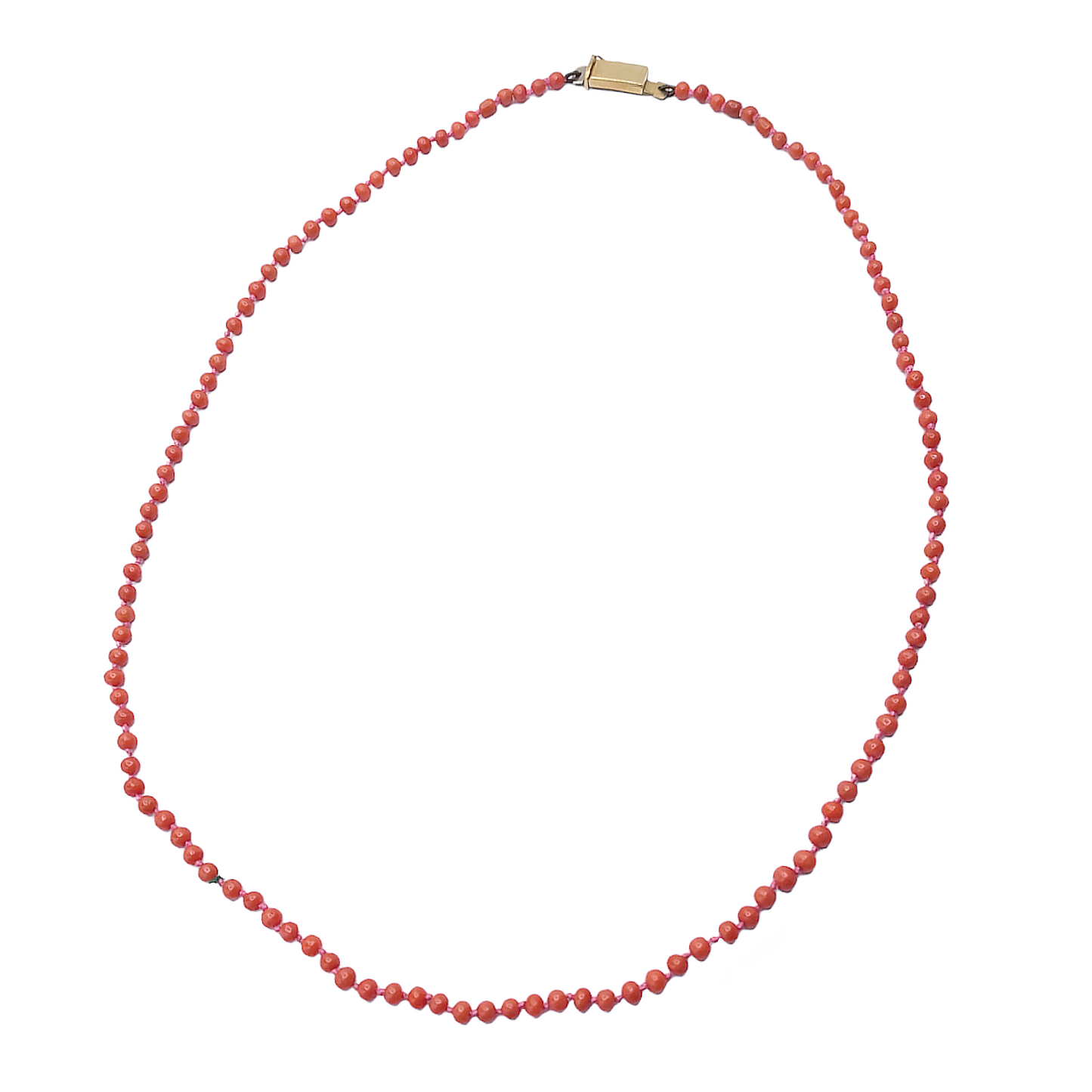 Collana In Corallo Rosso E Oro - COR008