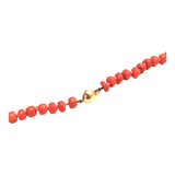 Collana In Corallo Rosso E Oro - COR009