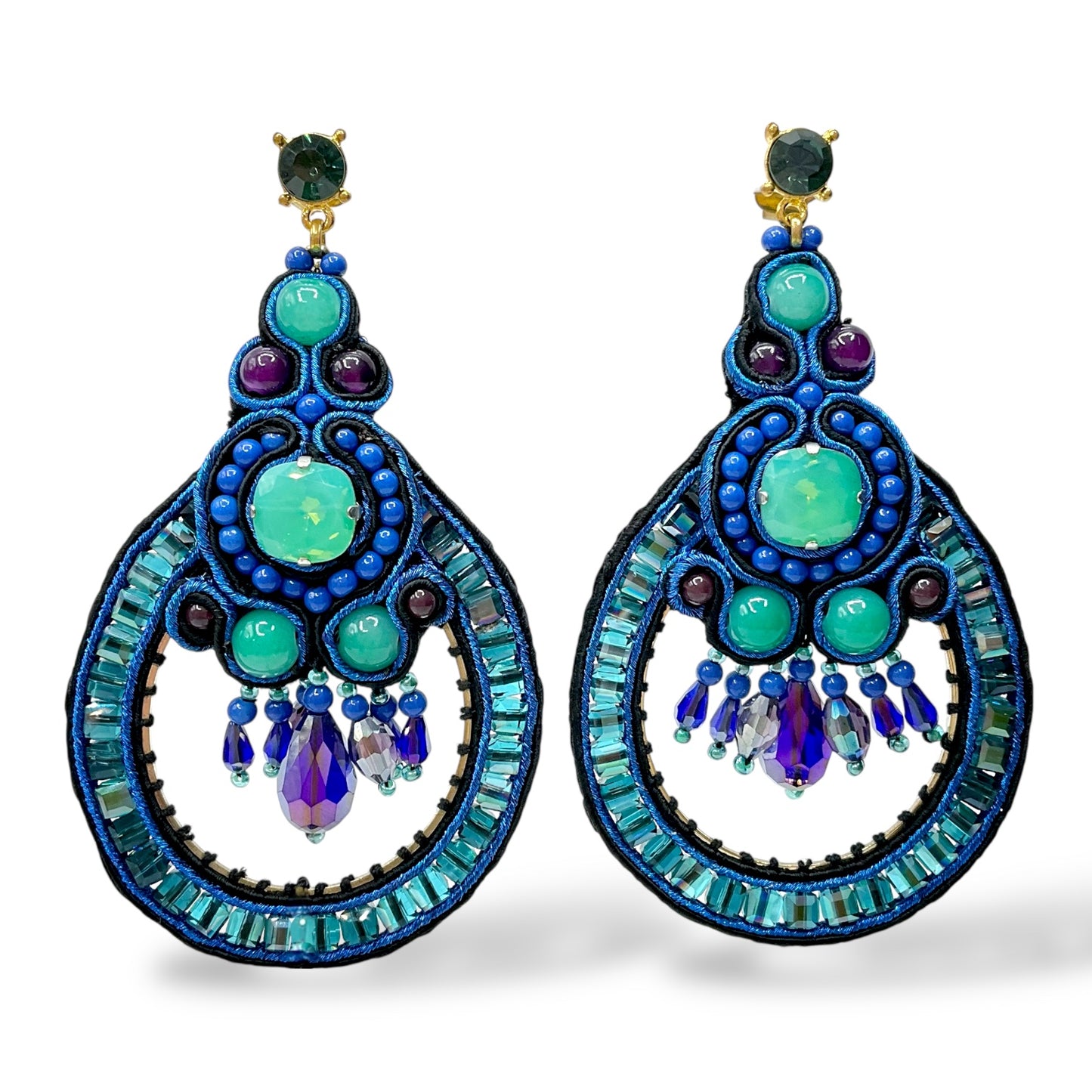 Orecchini Pendenti Donna Cristalli e Perline Ottaviani Bijoux - 49439