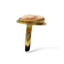 Anello con Cammeo in Argento Dorato - Cammeo17