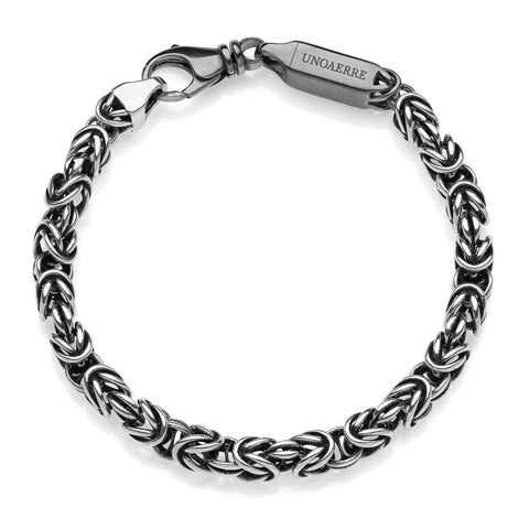 Bracciale Uomo Unoaerre Argento Maglia Bizzantina - 700YHH1903170 -