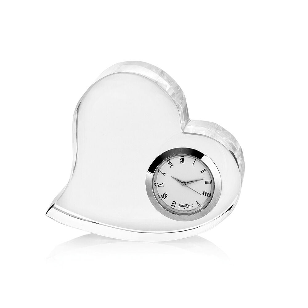 Orologio da Tavolo Ottaviani in Cristallo Cuore - 29807