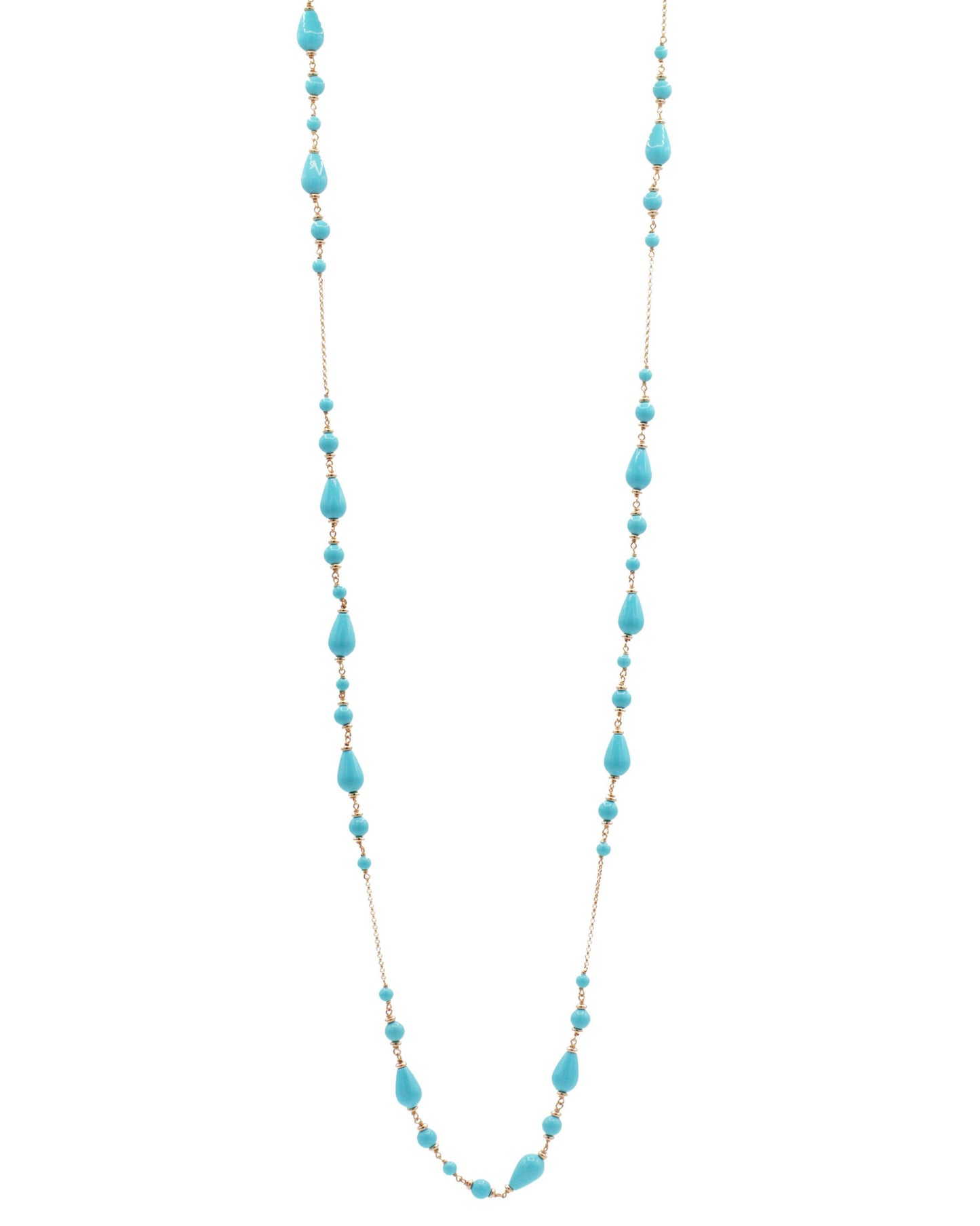Collana Lunga Donna Gocce di Turchese Alisei Gioielli - C281