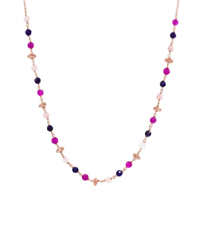 Collana Lunga Donna Ametista, Agata e Quarzo Alisei Gioielli - C198