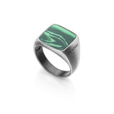 Anello Uomo Unoaerre Quadrato con Pietra - 700YAF2160400 -