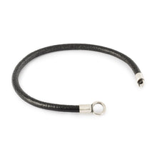 Bracciale in Pelle e Argento, Nero Trollbeads - TLEBR-00082