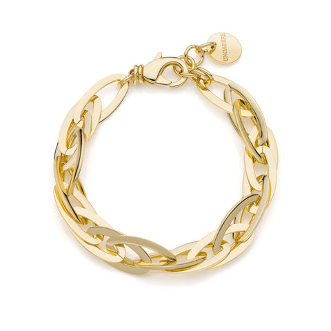 Bracciale Donna Unoaerre Catena Navette in bronzo dorato lucido - 016EXB0024000