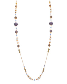 Collana Lunga Donna Agata Grigia, Labradorite e Giada Alisei Gioielli - C294