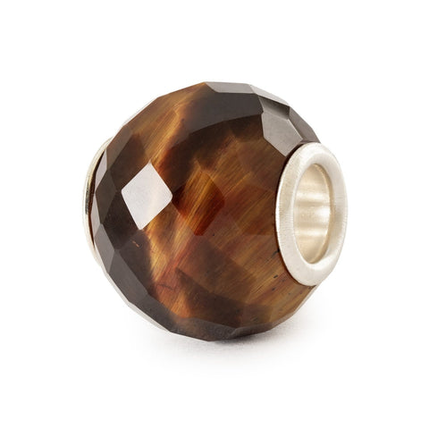 Occhio di Tigre Giallo Rotondo Sfaccettato Trollbeads - TSTBE-00041